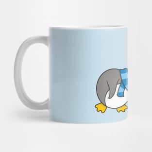 Little Penguin Getting a Snow Ball Mug